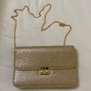 New metallic shoulder bag, can also be used as a clutch